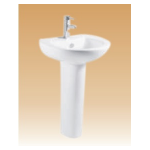 White Pedestal Basin Series - Madonna - 600x415x850 mm