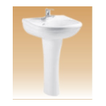 White Pedestal Basin Series - Margo - 560x460x820 mm
