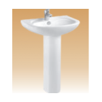 White Pedestal Basin Series - Musso - 550x420x800 mm