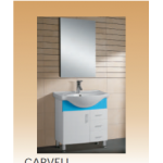 White Bathroom Cabinets (PVC) - Carvell - 700x500x830 mm