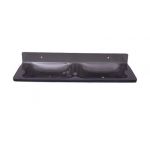Easyhome Furnish EBA-A-108B Acrylic Double Soap Dish, Material Acrylic, Color Black, Dimension 30 x 10 x 4cm
