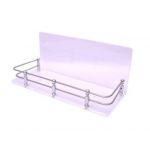 Easyhome Furnish EBA-A-110C Acrylic Bathroom Corner Shelf, Material Acrylic, Color White, Dimension 31 x 13 x 5cm