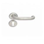 Harrison 16600 Economy Door Handle Set with Computer Key, Design TLH 609 (C-Type), Finish S/MATT, Size 200mm, Material Stainless Steel, Computer Key Length 200mm