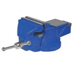Tusk MVF08 Bench Vice, Size 8inch, Base Fixed, Jaw Opening 200mm, Body Material Cast Iron, Weight 25kg