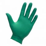 NATIONAL Nitrile Gloves, Color Green