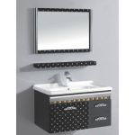 Elegant Casa SS-005 Bathroom Cabinet, Main Cabinet Size 800 x 480mm, Mirror Size 800 x 560mm, Material Stainless Steel