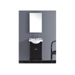 Elegant Casa PVC-211 Bathroom Cabinet, Main Cabinet Size 600 x 450 x 850mm, Mirror Size 550 x 130 x 800mm, Material PVC