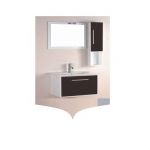 Elegant Casa PVC-223 Bathroom Cabinet, Main Cabinet Size 700 x 460 x 420mm, Mirror Size 700 x 600mm, Side Cabinet 900 x 240 x 140mm, Material PVC