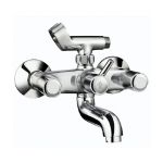 Bobs Wall Mixer Faucet with Telephonic Shower Arrangement, Collection Super Max, Cartridge 40mm