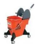 Amsse Single Bucket 20L Wringer Trolley-Red/grey