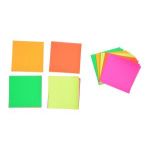 Oddy Origami Sheets, Single Side Fluorescent, 6" X 6", 4 Sheets X 5 Color = 20 Sheets (Set of 10)- OS-5C-20-1 Item