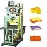 Manual Hydraulic Paver Making Machine With Color Mixer Drum-1.5hp