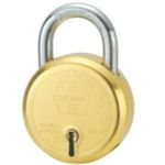Harrison 0053 Clinched Joint Round Padlock, Size 65mm, No. of Keys 3K, Lever/Pin 8L, Material Brass, Model M.P.3 BRASS