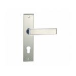 Harrison 27602 Premium Door Handle Set, Design Fabio, Lock Type KY, Finish S/C, Size 65mm, No. of Keys 3, Lever/Pin 6L, Material White Metal
