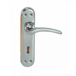 Harrison 21600 Economy Series Mortice Handle Set with Computer Key, Design Oval, Lock Type KY, Finish Polish Chrome, Size 65mm, No. of Keys 3, Lever/Pin 6L, Material Iron, Computer Key Length 200mm