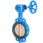 SAP Cast Iron Butterfly Valve Nitrile Rubber Moulding Gear Operated Wafer Type(PN16), Size 200mm, Hydraulic Test Pressure(Body)16kg/sq cm, Hydraulic Test Pressure(Seat) 11.5kg/sq cm