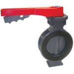 Astral Pipes 753311-040C Wafer Butterfly Valve Viton W/Handle, Size 100mm