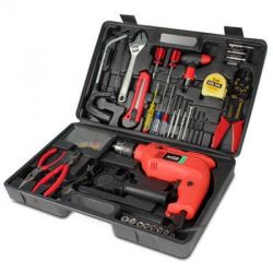 True Star TS2600 Multipurpose Tool Kit with Drill Machine and 100 Accesories