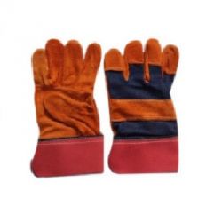 Fire Equipment Engineers Canadian Leather Hand Gloves, Size 10inch, Color Blue