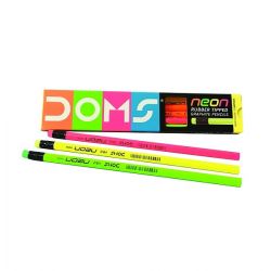 Doms Neon Rubber Tipped Pencil(Pack of 10)