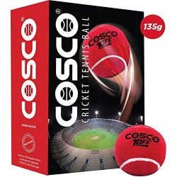 Cosco Tuff Cricket Tennis Ball, Color Red