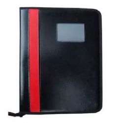 Faux Leatherite Document Folder, Number of Slots 20, Color Black