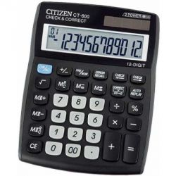 Citizen CT-600J 12Digit Basic Calculator, Type Basic Calcualtor, Display 12Digit, Warranty 1year