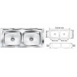 Nirali Graceful Glory Glossy Finish Kitchen Sink, Bowl Size: 510 x 410 x 200mm