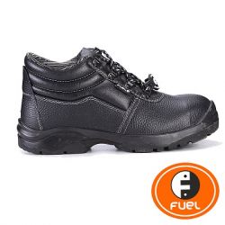 Fuel 619-8102 Commodore High Cut Laced Up Steel Toe Safety Shoes, Color Black