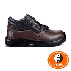 Fuel 619-0102 Commodore High Cut Laced Up Steel Toe Safety Shoes, Color Brown