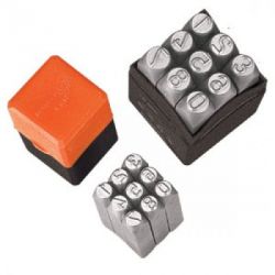 Groz NP/1 Steel Stamp - Numbers, Size 1mm
