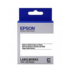 Epson LK-7WBN Label Tape, Color Black on White, Size 36mm