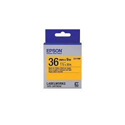 Epson LK-7YBP Label Tape, Color Black on Yellow, Size 36mm