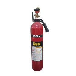 Safex Carbon Dioxide Based Fire Extinguisher, Capacity 6.5kg, Range of Jet 2m, Fire Rating 55B
