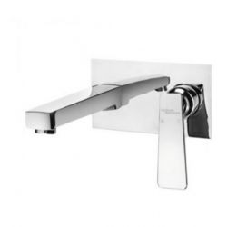 Hindaware F370013 Single Lever Basin Mixer With Wall Flange And Spout, Finsih Chrome