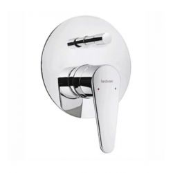 Hindware F440016 Single Lever High Flow Divertor With Wall Flange And Knob, Finsih Chrome