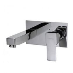 Hindware F380013 Single Lever Wall Maunted Basin Mixer With Wall Flange, Finsih Chrome