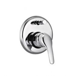 Hindware F480015 Single Lever High Flow Divertor With Wall Flange And Knob, Finsih Chrome