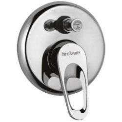Hindware F210020 Single Lever 3 Inlet Divertor With Wall Flange, Finsih Chrome
