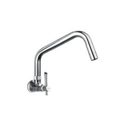 Hindware F110026 Sink Cock With Extended Swivel Spout, Finsih Chrome