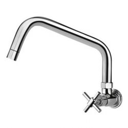 Hindware F120026 Sink Cock With Extended Swivel Spout, Finsih Chrome