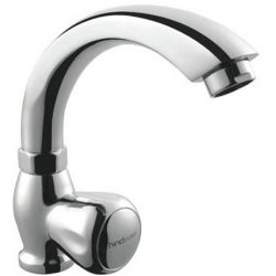 Hindware F330034 Sink Cock With Casted Swinging Spout, Finsih Chrome