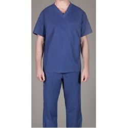 Sanctum SWM 5001 Doctors Scrub/Patients Scrub, Size Large, Color Navy Blue