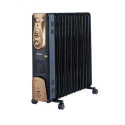 Havells GHROFADK290 Heater, Model OFR 11 Fins with Fan, Power 2900W, Color Black