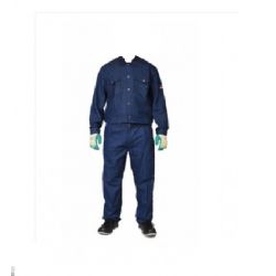 Saviour BPSAV-BSC210-240L Workwear Cotton Coverall - 210-240 gsm, Size Large, Color Navy Blue