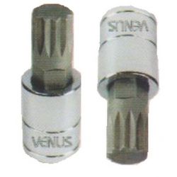 Venus VSBS Spline Bit Socket, Drive Size 12.5mm, Size M8mm, Length 58mm
