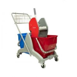 Partek DB50A Double Bucket Trolley, Capacity 50l, Color Red
