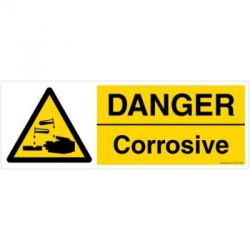 Safety Sign Store CW102-1029AL-01 Danger: Corrosive Sign Board