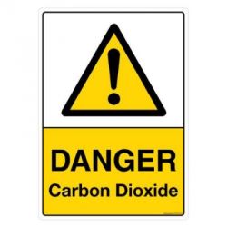 Safety Sign Store CW109-A3AL-01 Danger: Carbondioxide Sign Board
