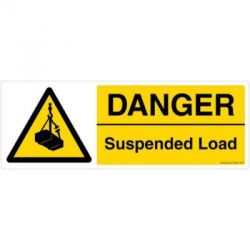 Safety Sign Store CW204-2159AL-01 Danger: Suspended Load Sign Board